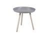 Kulatý konferenční stolek STICKS NORDIFRA šedý kovový skandinávský do obýváku 50,5 cm