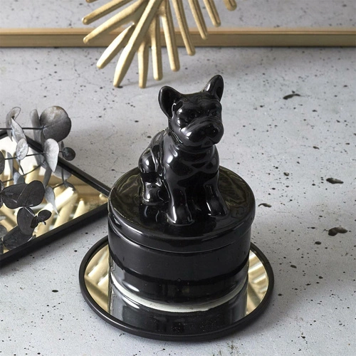 zrcadlový podstavec kulatý černý