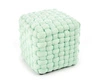 Čalouněný čtvercový taburet Rubi v mátové barvě do obýváku a dětského pokoje 35x35 cm Intesi