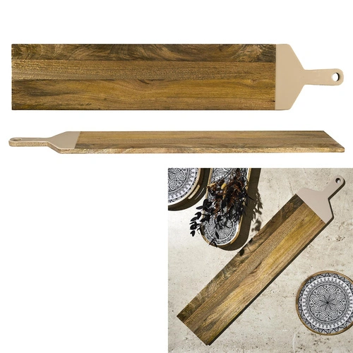 Intesi Dune úzké dekorativní kuchyňské prkénko z mangového dřeva 100 cm