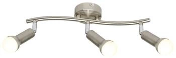 Oblouková stropní lampa 3x40W E14 saténový nikl