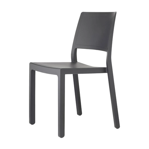 Zahradní plastová židle Kate SCAB Design antracit, stohovatelná, snadno čistitelná