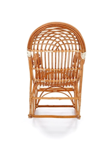 Houpací křeslo Kalma ratanové boho do obýváku a na terasu přírodní retro pohodlné