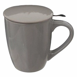 Hrnek Colorama s vařečkou a víčkem šedý