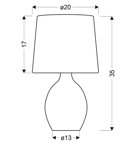 Noční lampička Ambon moderní keramická béžová s textilním stínidlem Candellux 35 cm