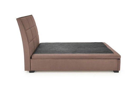 Intesi kontinentální postel 160x200 béžová sametová s úložným prostorem do ložnice