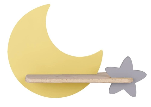 Nástěnné svítidlo Moon LED 5W zlaté klasické do dětského pokoje dřevěné CANDELLUX