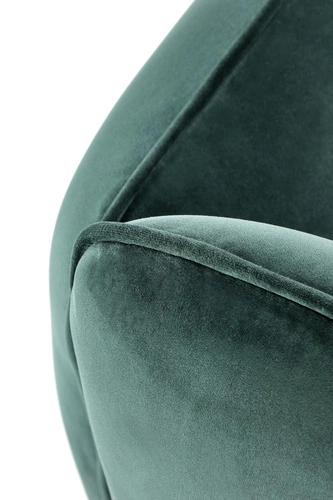 Moderní zelené sametové křeslo Canaria s područkami do obývacího pokoje Intesi