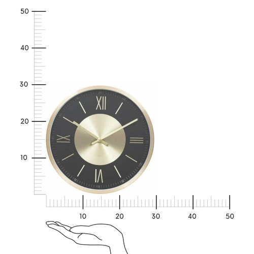 Nástěnné hodiny glamour Ariana 30 cm zlaté černé moderní do obýváku nebo ložnice