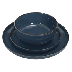 Moderní modrá jídelní sada Temp pro 4 osoby do jídelny