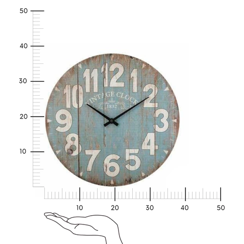 Alex 38cm vintage modré hodiny