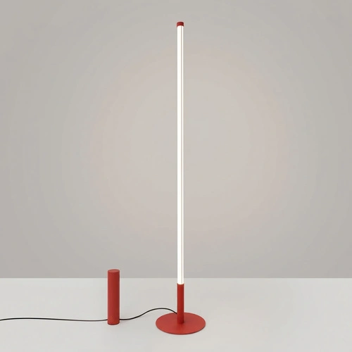TRANG moderní stojací lampa do obývacího pokoje červená LED 4000K