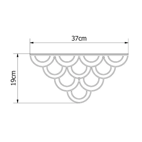 Moderní nástěnná police Husk černá kovová na knihy a dekorace do obýváku POLYHEDRA