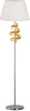 Stojací lampa Denis 1x60W E27 chrom/zlato