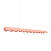 Závěsné LED svítidlo BISCUIT broskvové nad jídelní stůl do obýváku 131 cm