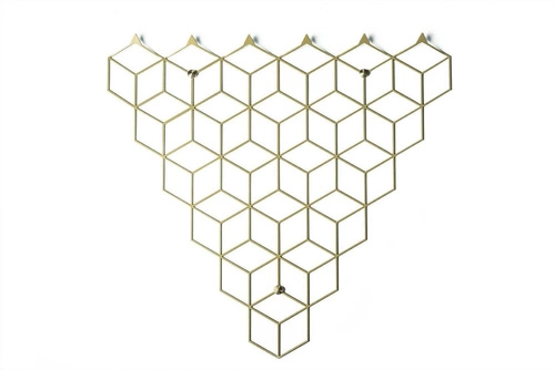 Moderní nástěnný věšák Stiga M Gold zlatý kovový do předsíně a šatny