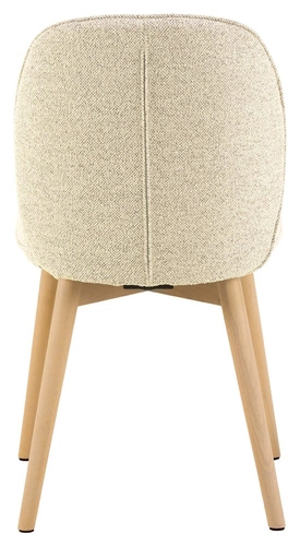 Čalouněná židle Cindy béžová skandinávská do jídelny a obývacího pokoje Actona kaučukové dřevo