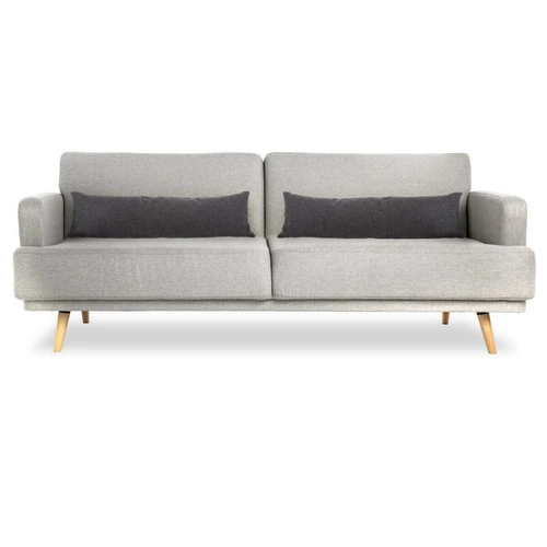 Rozkládací trojmístná pohovka Jack šedá Atmosphera do obýváku skandinávská s funkcí spaní