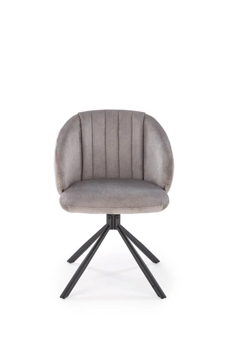 Otočná židle Arnadine šedá čalouněná s područkami do kanceláře i jídelny moderní Intesi