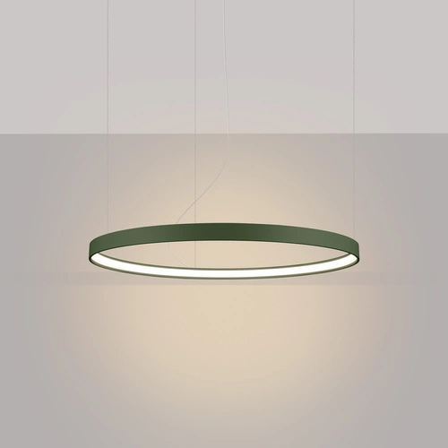 LED lustr RIO 78 zelená olivová moderní do obýváku a jídelny nastavitelný