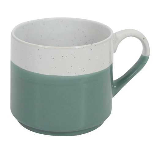 Keramický hrnek Jumelle modrý 330 ml na kávu a čaj ve stylu japandi Intesi