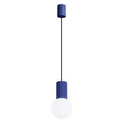 Závěsné světlo koule HALO 1 ultramarín moderní do obýváku a ložnice SOLLUX LIGHTING