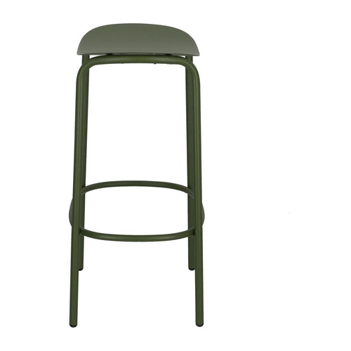 Kovová barová stolička Trick 65 cm zelená moderní do kuchyně a k ostrůvku bez opěrky SCAB Design