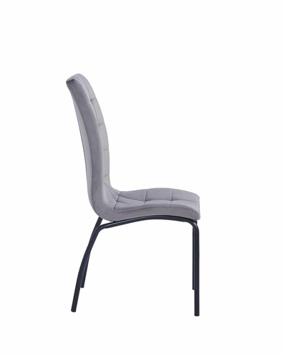 Jídelní židle Ezara Intesi čalouněná šedý samet moderní na černých nohách