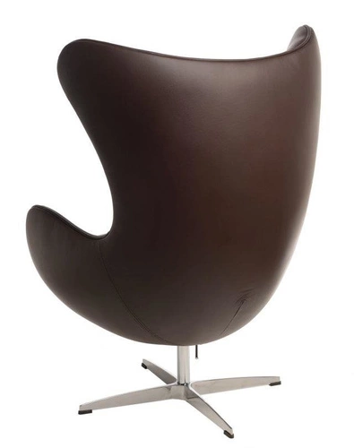 Křeslo Egg kůže tmavě hnědá