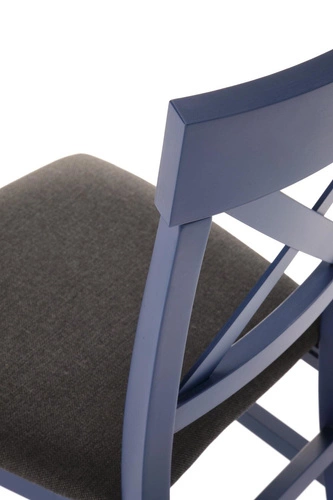 Jídelní židle Tutti modrá dřevěná moderní čalouněná Intesi