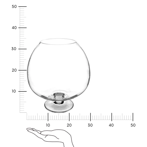 Skleněná váza/pohárek 32 cm