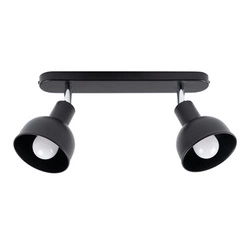 Stropní svítidlo ELBA 2 černé loftové kovové nastavitelné do obýváku a ložnice SOLLUX