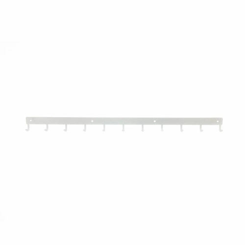 Intesi moderní bílý kovový nástěnný věšák do předsíně lišta 80 cm 11 háčků