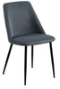 Čalouněná jídelní židle Ines šedý manšestr Actona moderní na černých nohách