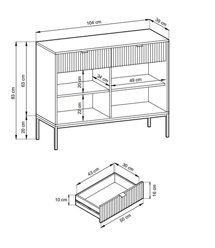 Ložnicová sestava nábytku bílá/černá Delicious drážkovaná čela