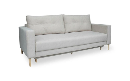 Rozkládací pohovka s úložným prostorem Lara Intesi béžová 3místná skandinávská do obýváku na spaní