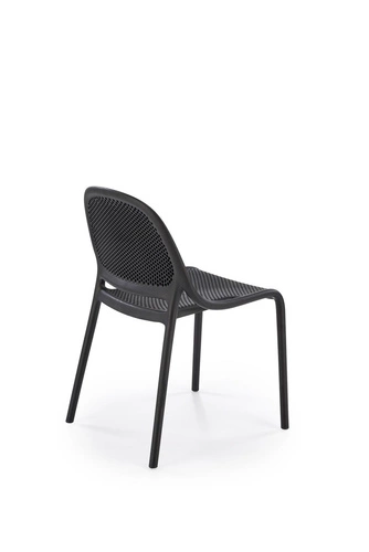 Černá moderní jídelní židle Lynette do kuchyně, stohovatelná, polypropylen