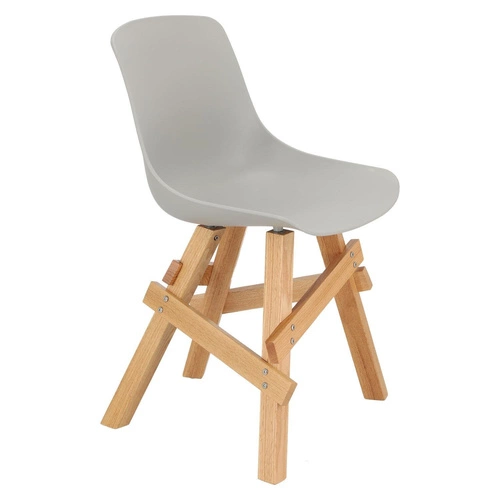 Jídelní židle Rail Intesi šedá moderní skandinávská dřevěné nohy