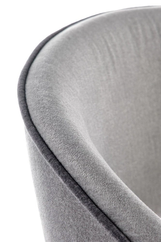 Jídelní židle Blanche čalouněná sametem šedá s područkami skandinávský dub Intesi