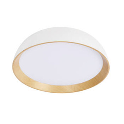 Stropní svítidlo Calabria white-wood 24W LED 40x32 cm bílé stínidlo