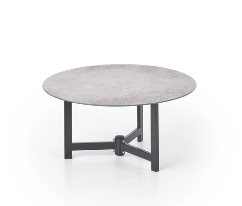 Sada 2 kulatých konferenčních stolků Qued skleněných industriálních do obýváku Intesi