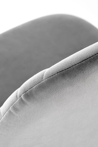 Čalouněná sametová židle Jeanne šedá do jídelny a obýváku moderní s černými nohami Intesi