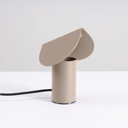 LED stolní lampa BISCUIT taupe moderní hliníková na psací stůl