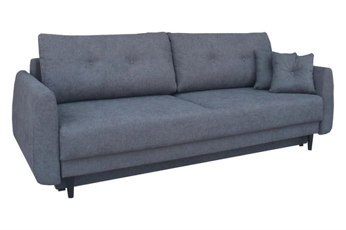 Rozkládací pohovka s úložným prostorem Forn Intesi grafitová, moderní do obýváku na spaní