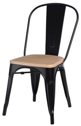 Základna pařížské dřevěné černé židle