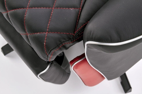 Rozkládací křeslo do obýváku Marco Intesi z černo-červené ekokůže moderní relaxační