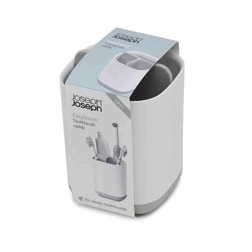 Plastový moderní bílý kelímek na zubní kartáčky Joseph Joseph JJ do koupelny