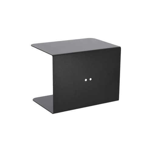 Sada 4 nástěnných polic Liber černý kovový loft na knihy a dekorace do obýváku