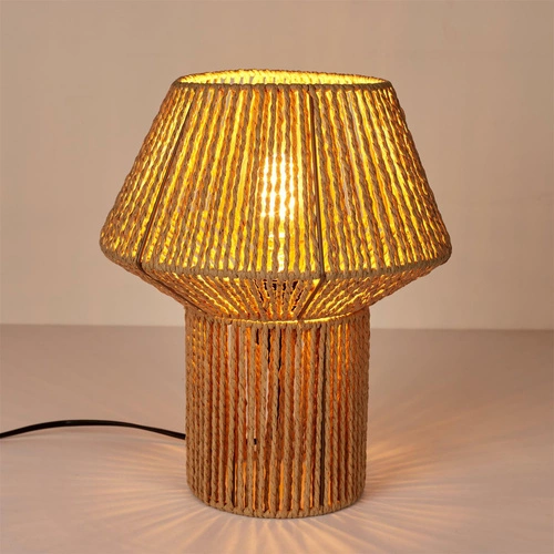 Noční lampička Shade boho Intesi pletená šňůrová přírodní skandinávská 33 cm