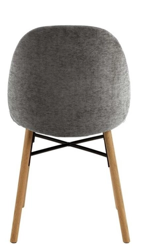 Jídelní židle Sophia Actona šedá čalouněná skandinávská s dřevěnými nohami